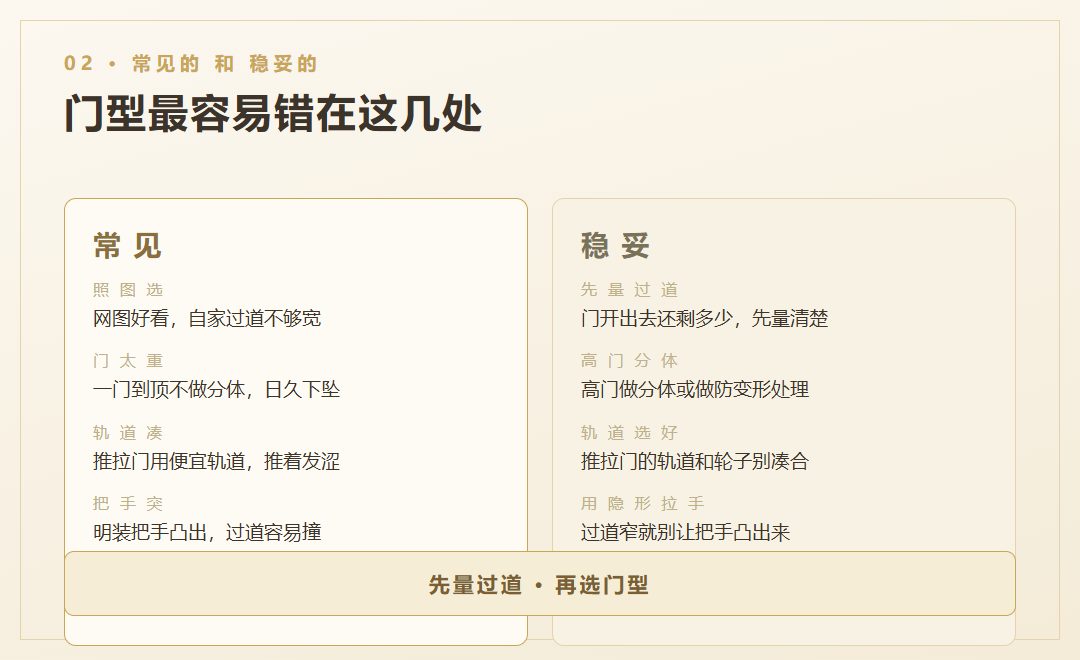 衣柜门型常见做法与稳妥做法的对比