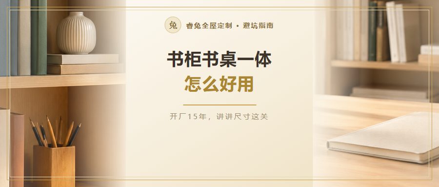 书柜书桌一体怎么做才实用？先量准这5处，尺寸定死不返工
