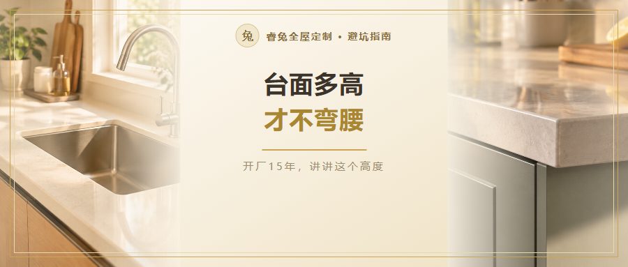 橱柜台面多高才不弯腰？先量准这5处，高低台这么做
