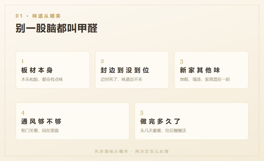 新柜子味道的5个来源