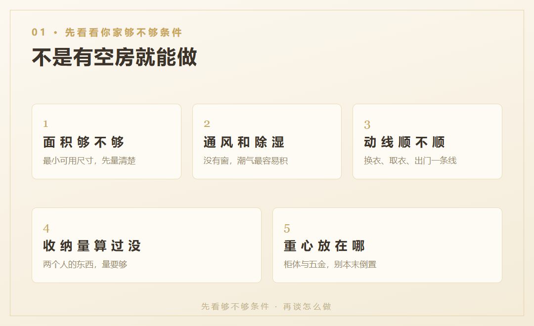 衣帽间够不够做的五个条件