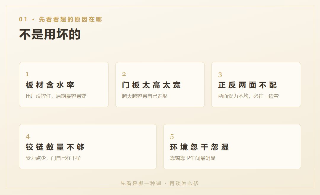 柜门翘曲的五个原因先看这张