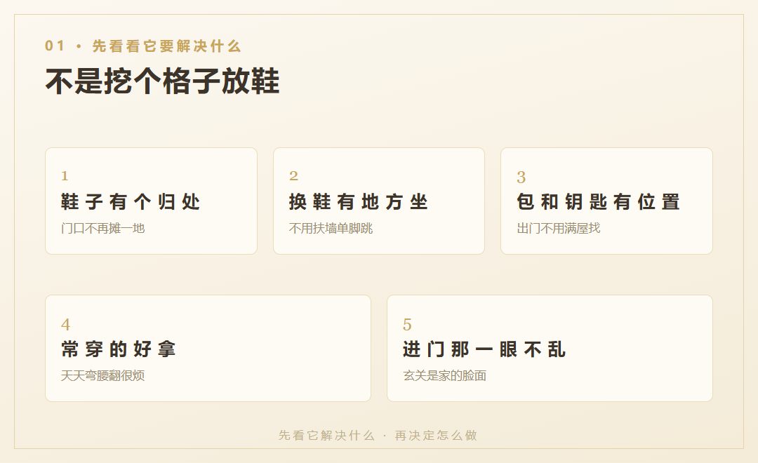 玄关鞋柜能解决的五个问题