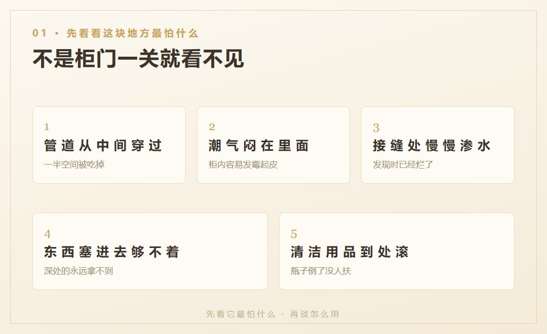 水槽下面这块地方,先看它最怕什么